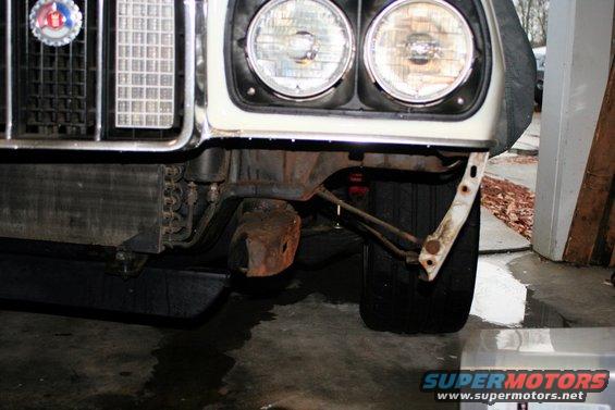 1976 Ford Ranchero front end showing grille, headlights, and exposed radiator