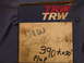 1971 Ford Ranchero - A TRW branded box with handwritten part information, including a size designation.