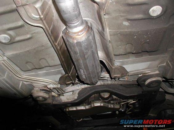 Catalytic converter underside view