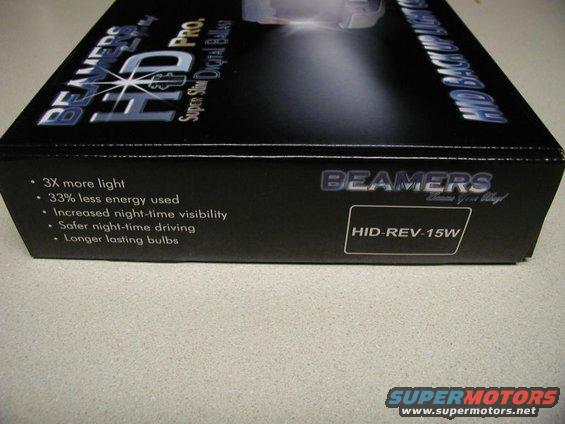 Box for BEAMERS HID back-up lights, model HID-REV-15W