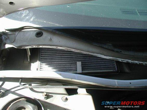 Cabin air filter installed in a vehicle's HVAC system