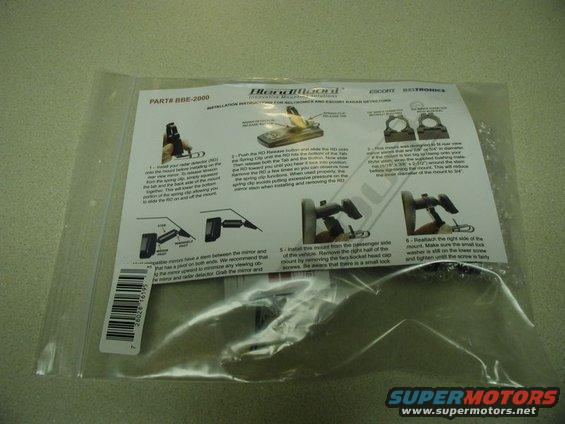 Radar detector mount installation instructions with diagrams