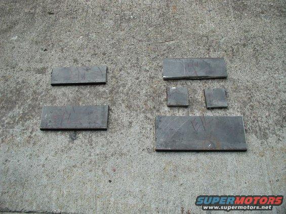 Metal plates on concrete