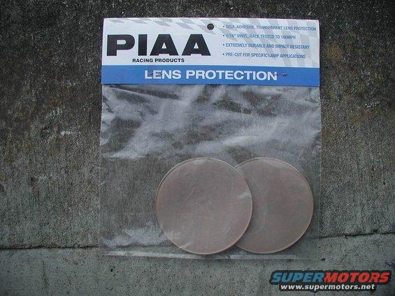 PIAA lens protection packaging with two round lenses