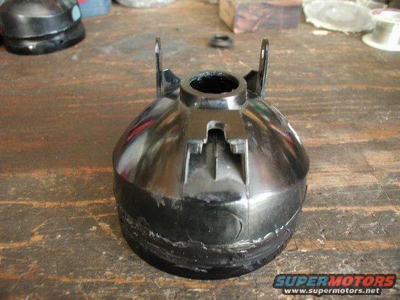 Black fog light housing, part view