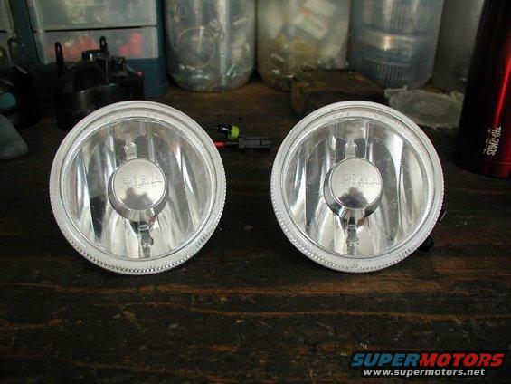 Pair of round fog lights with clear lenses