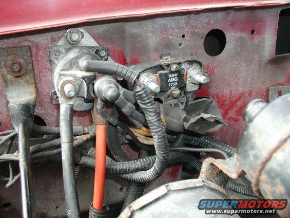 Alternator wiring harness with BUSS AMG 175A 32V fuse