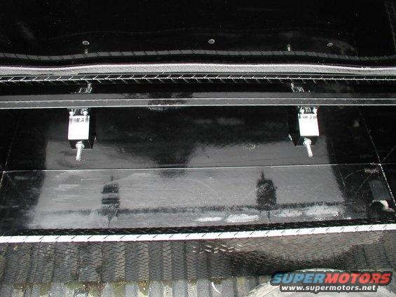 Black truck bed with hi-lift jack mount