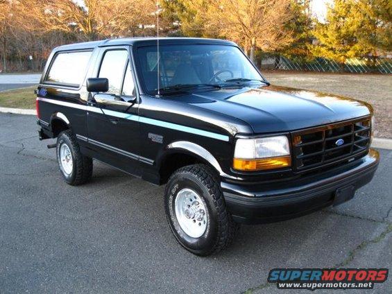 1994 Ford Bronco Nite Edition, black exterior with light blue stripe