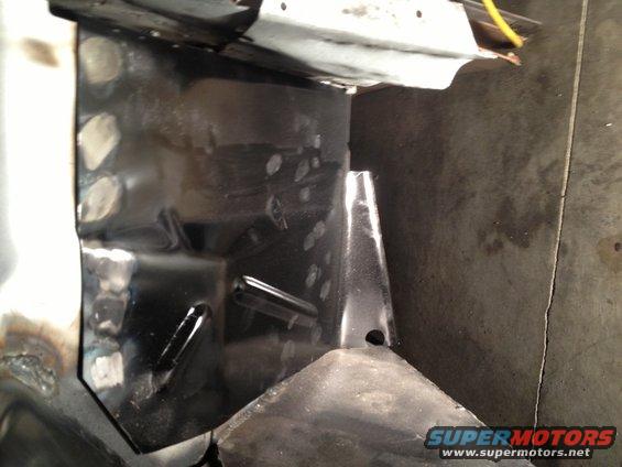 65 Mustang Coupe Inner torque box plate welded in