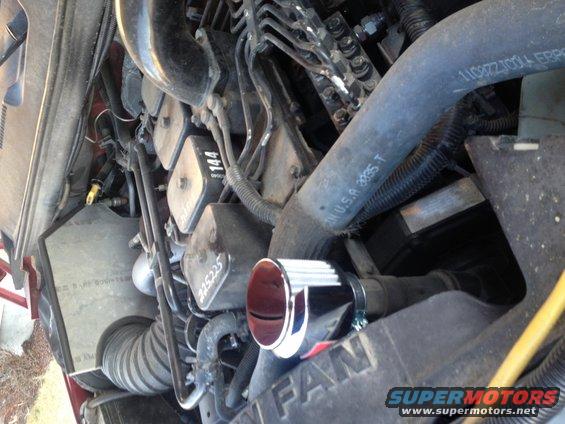 1997 12v Cummins w/ 1 1/2" clamp on breather fitted on oil fill tube