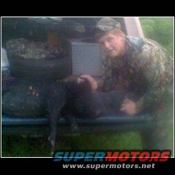 my buddy with a hog we killed right after i got the bronco