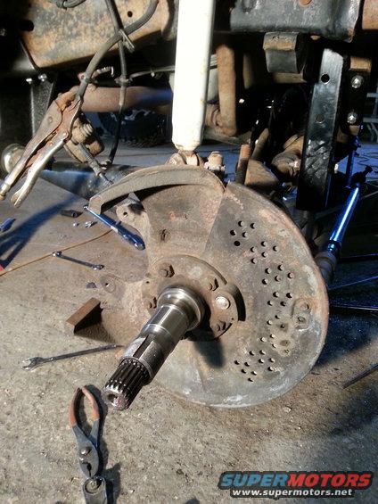Front wheel hub and brake rotor assembly with tools