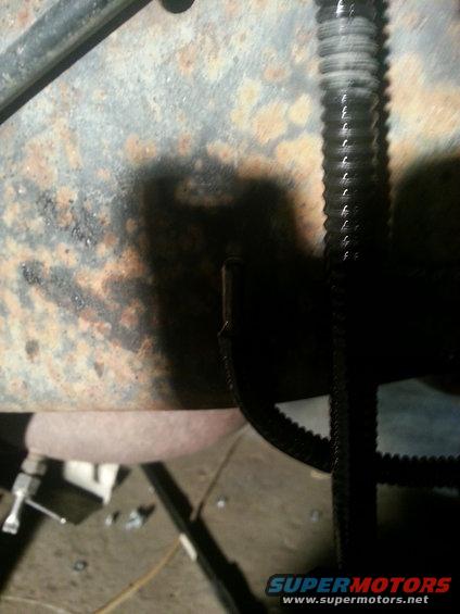 Rusted frame and ribbed belt