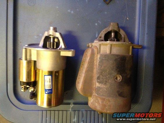65 Mustang stock starter vs PMGR comparison