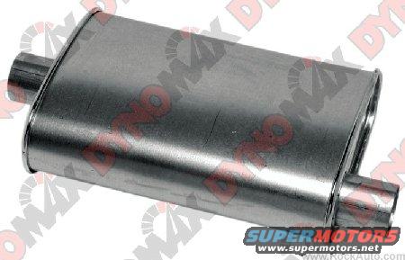 Hush Thrush, Dynomas or just plain Walker 17713. Turbo style 2 1/4" muffler with the correct M-body inlet/oulet offsets for under $20.00. Just a smidge shorter than stock.
