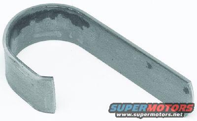 This little piece clamped to the top of your tailpipe, over the axle, and slips into your rubber hanger bracket attached to the floor. It's shorter than a stock M-body piece to allow the thicker tailpipe to tuck up higher. Walker #35125 for @ $1.39