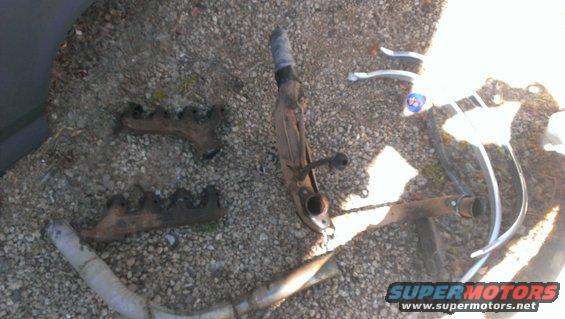 Exhaust manifolds and suspension parts on gravel