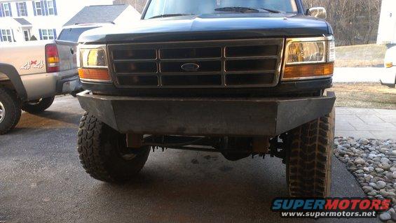 Front view of 1995 Ford Bronco with custom bumper and grille