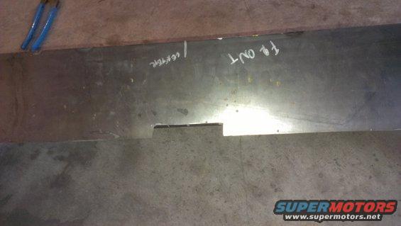 Metal panel with 'FRONT' and 'CENTER' written on it