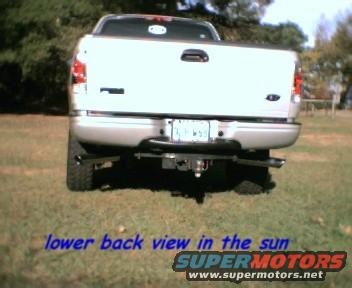 Rear view of a 2000 Ford F-150 pickup truck parked on grass