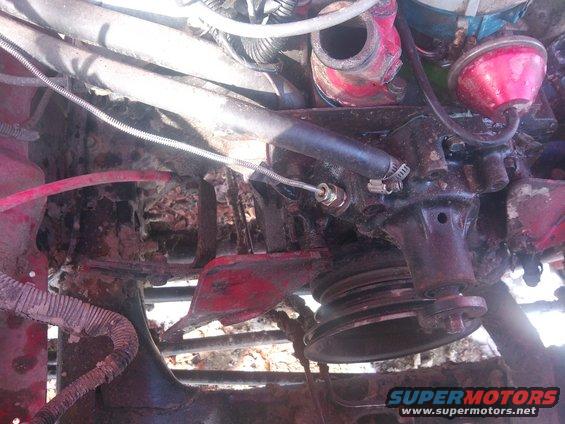 Engine pulley and hoses