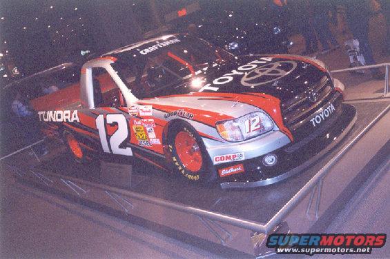 Toyota Tundra race truck with number 12 and sponsor decals