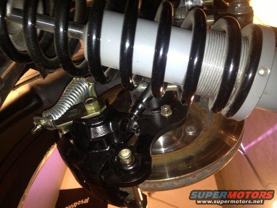 ds-caliper-bracket-ebrake.jpg 65 Mustang Cadillac metric caliper bracket and ebrake  drivers side
