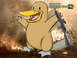 1989 Ford Bronco - A digital image depicts a cartoon duck character holding a firearm against a backdrop of explosions and the Call of Duty logo.