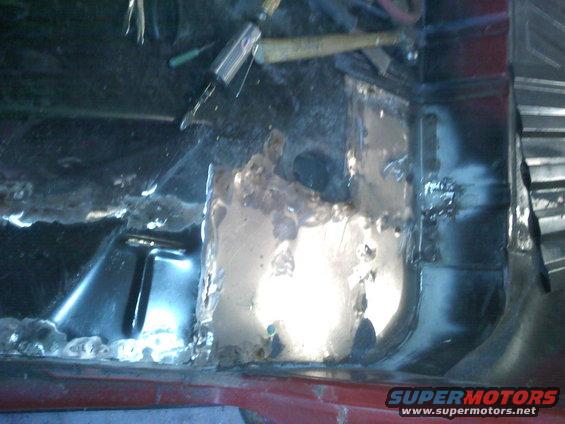 rusted floor pan repair with tools