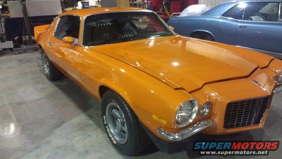 Orange 1973 Chevrolet Camaro 3q-front view