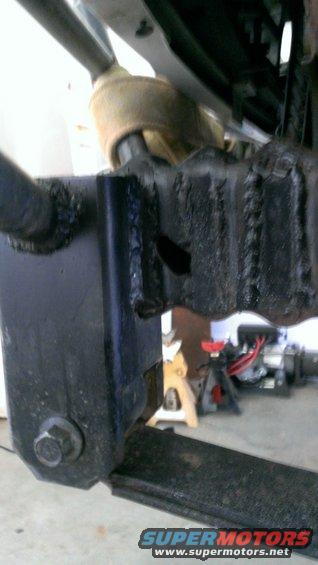 Close-up of a vehicle's suspension part with a leaf spring