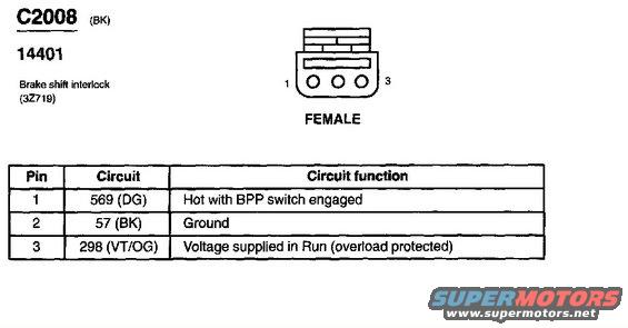 here is the connector view of the 98-04 interlock also used on sport models 05-07, pin 3 is powered in run and will need to be connected to a source for the 05  interlock to work correctly.