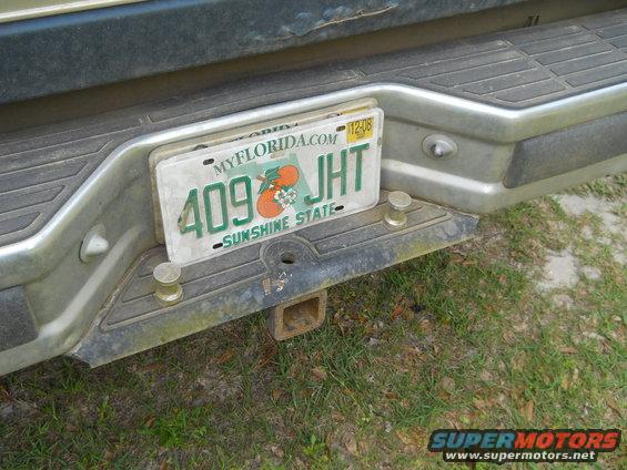 Rear bumper with Florida license plate 409 JHT