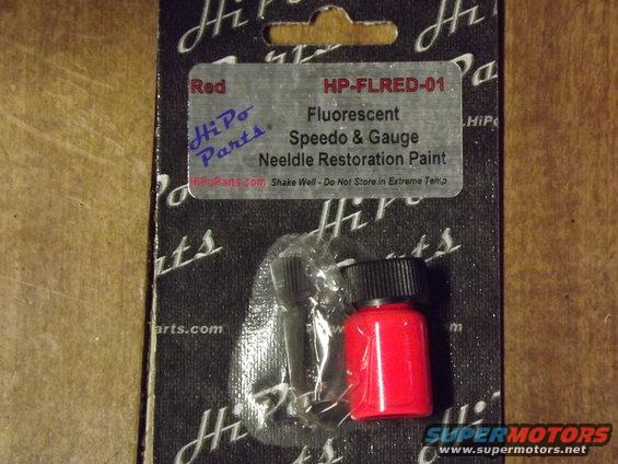 Red fluorescent paint for speedo and gauge needles