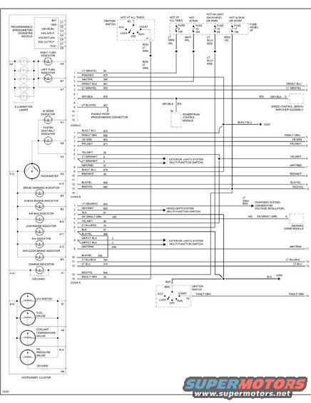Wiring diagram showing electrical system components and connections