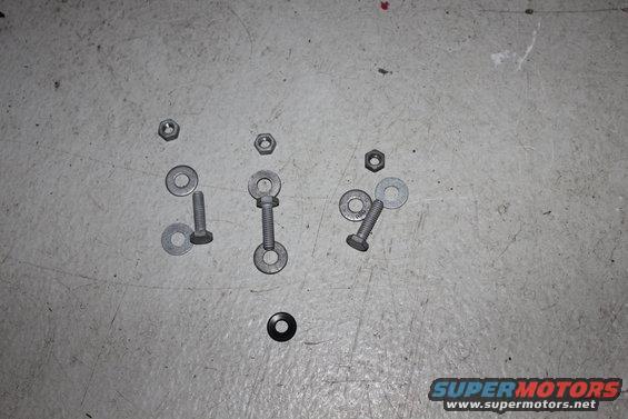 home depot galvanized nuts, washers, bolts and rubber washers.
