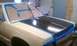 1991 Chevrolet S10 - This 1991 Chevrolet S10 pickup truck is being prepped for a new paint job, with the hood carefully taped off.