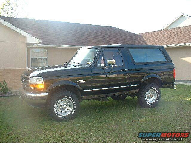 Black 1995 Ford Bronco side view