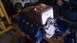 1973 Ford Torino - Engine block and oil pan assembly, likely undergoing a rebuild or restoration.