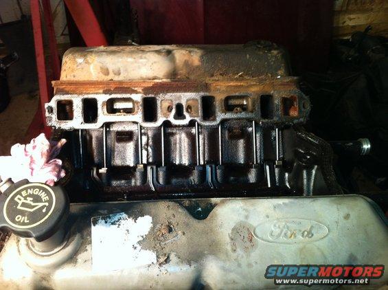 Ford engine with oil cap and visible Ford logo