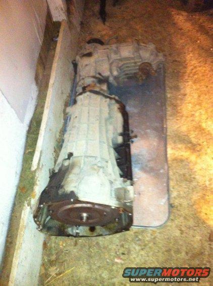 Automotive transmission assembly on a metal sheet