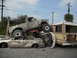 1986 Ford Bronco - Multiple vehicles involved in a collision, including a lifted truck, sedan, and bus.