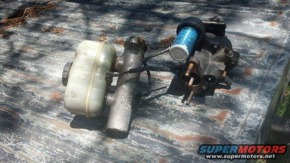 the hydroboost unit is from a 92-96 F-superduty stake body dump truck, it leaked out of the input shaft into the cab a bit but did work
