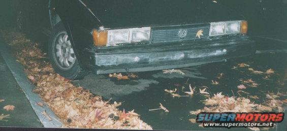 1985 Volkswagen Scirocco front end with square headlights and VW emblem