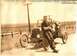 1909 Ford Model T - A man poses with his automobile on the Canada-to-Mexico Trail, with Shasta in the background.