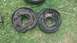 1983 Ford F-250 - Two used brake drums with brake shoes and springs are shown on the grass.