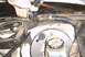 1991 Ford Crown Victoria - Engine bay wiring and brake fluid reservoir shown in a close-up view.