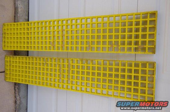 Pair of yellow sand tracks with grid pattern