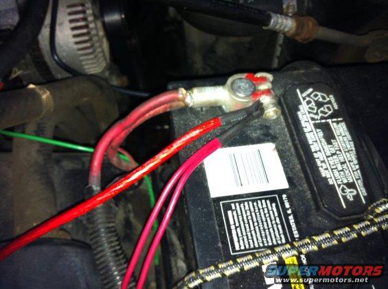 img_0546.jpg I decided my lights were too dim. I looked into the RJM harness, which looked like a GREAT product, but I couldn't afford it at the time. So I built my own. I had everything I needed except the headlight plugs which I got at Oreilly's for $10.

It uses the same coloring (almost) as the original harness, red for low beams, green for high beams, each of which have their own fuse. Ground is orange. It uses standard Ford relays so replacements will be plentiful.  It is all 12 gauge wire so current won't be too limited. There is a run of ~14 gauge that goes into each of the headlight connectors but they are only ~4 inches long.

No hacking of the factory wiring was done, so the harness can be removed like it was never even there.

The parts list includes:
Relays x2
12 gauge wire in 3 different colors
2 30 amp fuses
Heatshrink tubing
Solder
Varoius wire connectors
Zipties
1/2&quot; wire loom
2 headlight connectors

Here is how the circuit is wired:
[url=http://www.supermotors.net/registry/media/985236][img]http://www.supermotors.net/getfile/985236/thumbnail/relay_headlight_circuit_schematic.jpg[/img][/url]